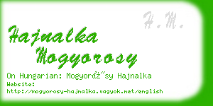 hajnalka mogyorosy business card